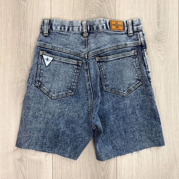 Millers Vintage Womens 26 Denim Cut Off Shorts Acid Wash High Waist Festival - Picture 4 of 6